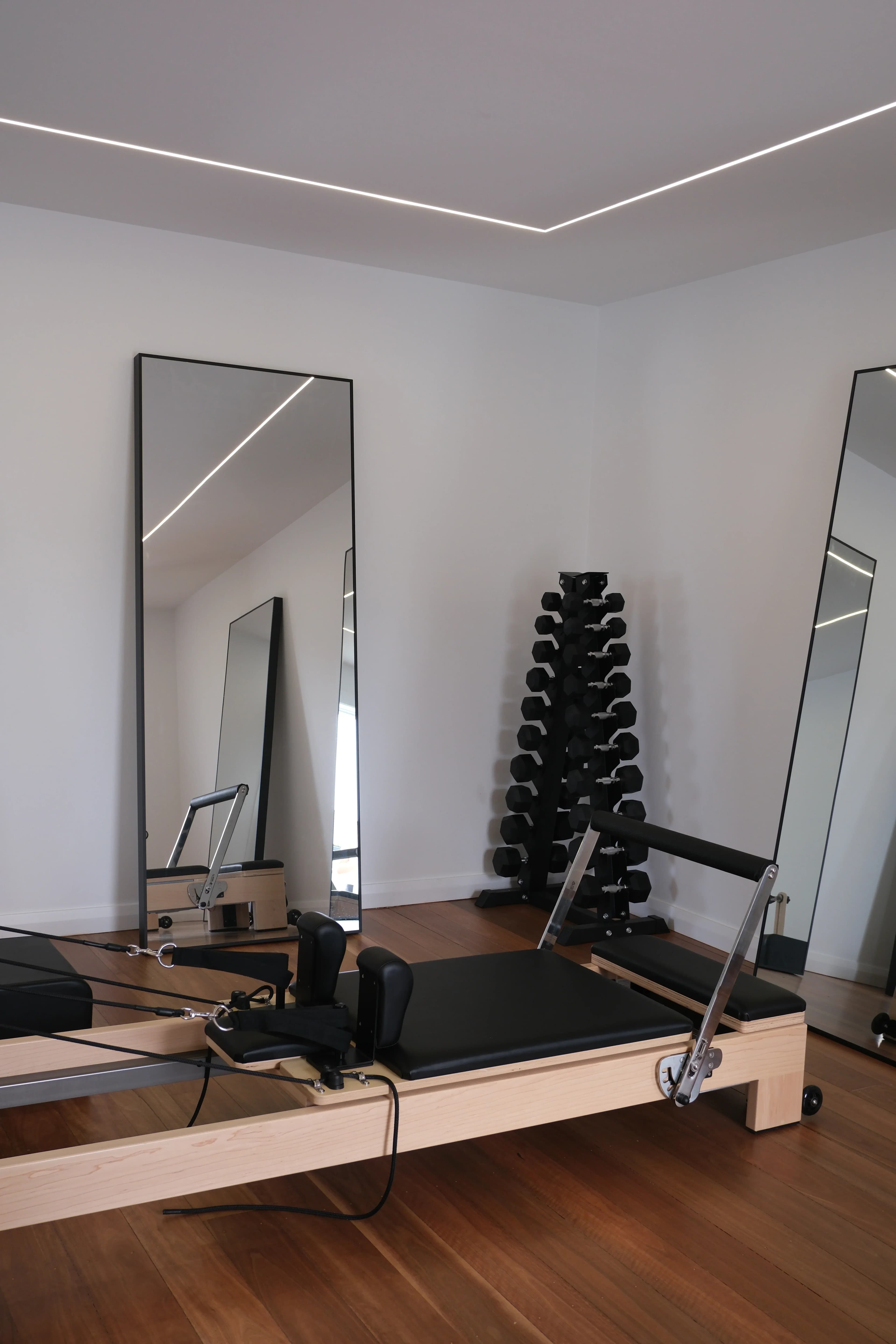 Private Pilates session on reformer