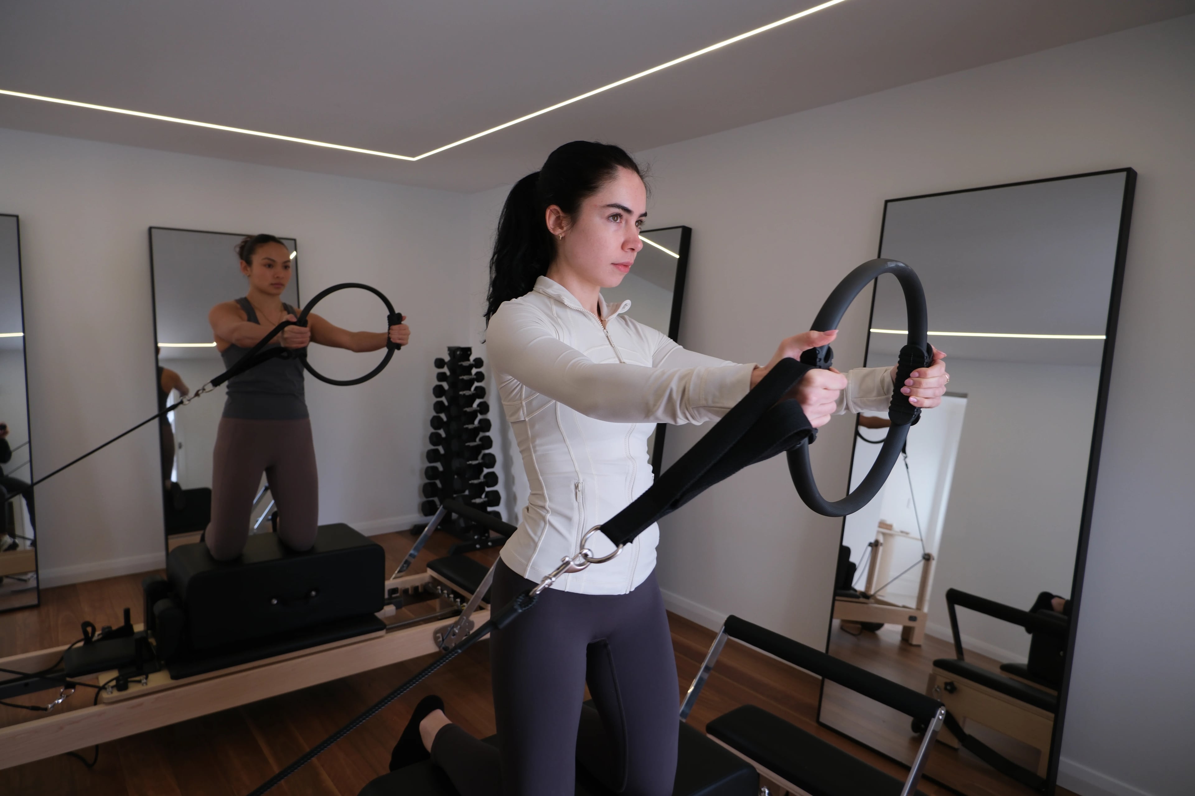 Pilates reformer class at Reformer With Mary